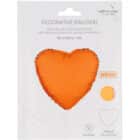 Folieballon hart - neon oranje - 45 cm