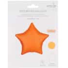 Folieballon ster - neon oranje - 45 cm