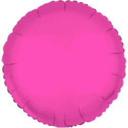 Folieballon rond - neon roze - 45 cm