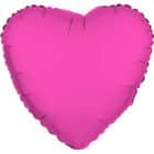 Folieballon hart - neon roze - 45 cm