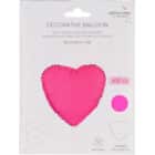 Folieballon hart - neon roze - 45 cm