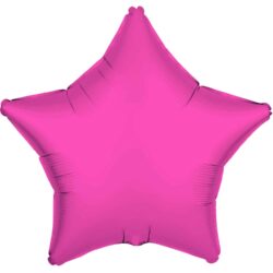 Folieballon ster - neon roze - 45 cm