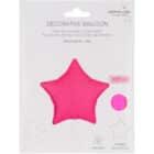 Folieballon ster - neon roze - 45 cm
