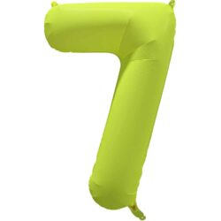 Folieballon cijfer 7 - neon geel - 86 cm Folieballon cijfer 7 - neon geel - 86 cm