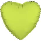 Folieballon hart - neon geel - 45 cm