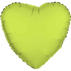 Folieballon hart - neon geel - 45 cm
