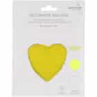 Folieballon hart - neon geel - 45 cm