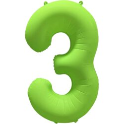Folieballon cijfer 3 - neon groen - 86 cm Folieballon cijfer 3 - neon groen - 86 cm