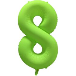 Folieballon cijfer 8 - neon groen - 86 cm