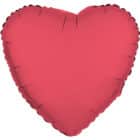 Folieballon hart - neon rood - 45 cm