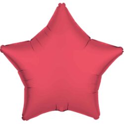 Folieballon ster - neon rood - 45 cm