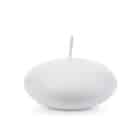 Drijfkaarsen rond mat wit LARGE - 8 cm - 4 stuks