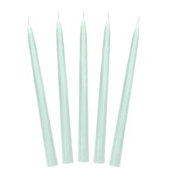 Dinerkaarsen mat salie groen - 24 cm - 10 stuks