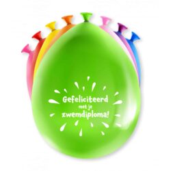 Latex ballonnen zwemdiploma - 30 cm - 8 stuks