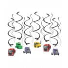 Swirl decoratie trucks - 12 stuks