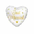 Folieballon hart Just Married - 46 cm (sandra)