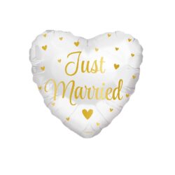Folieballon hart Just Married - 46 cm (sandra)