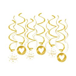 Swirl decoratie Just Married - 12 stuks Swirl decoratie Just Married - 12 stuks