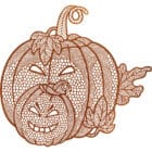 Placemat Halloween gouden pompoen - 38 cm