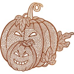 Placemat Halloween gouden pompoen - 38 cm