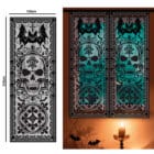 Gothic raamdecoratie - 102 x 213 cm product + sfeerfoto