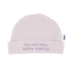 Muts 'Remove baby before washing' rose smoke (0-3 m) - 1 stuks