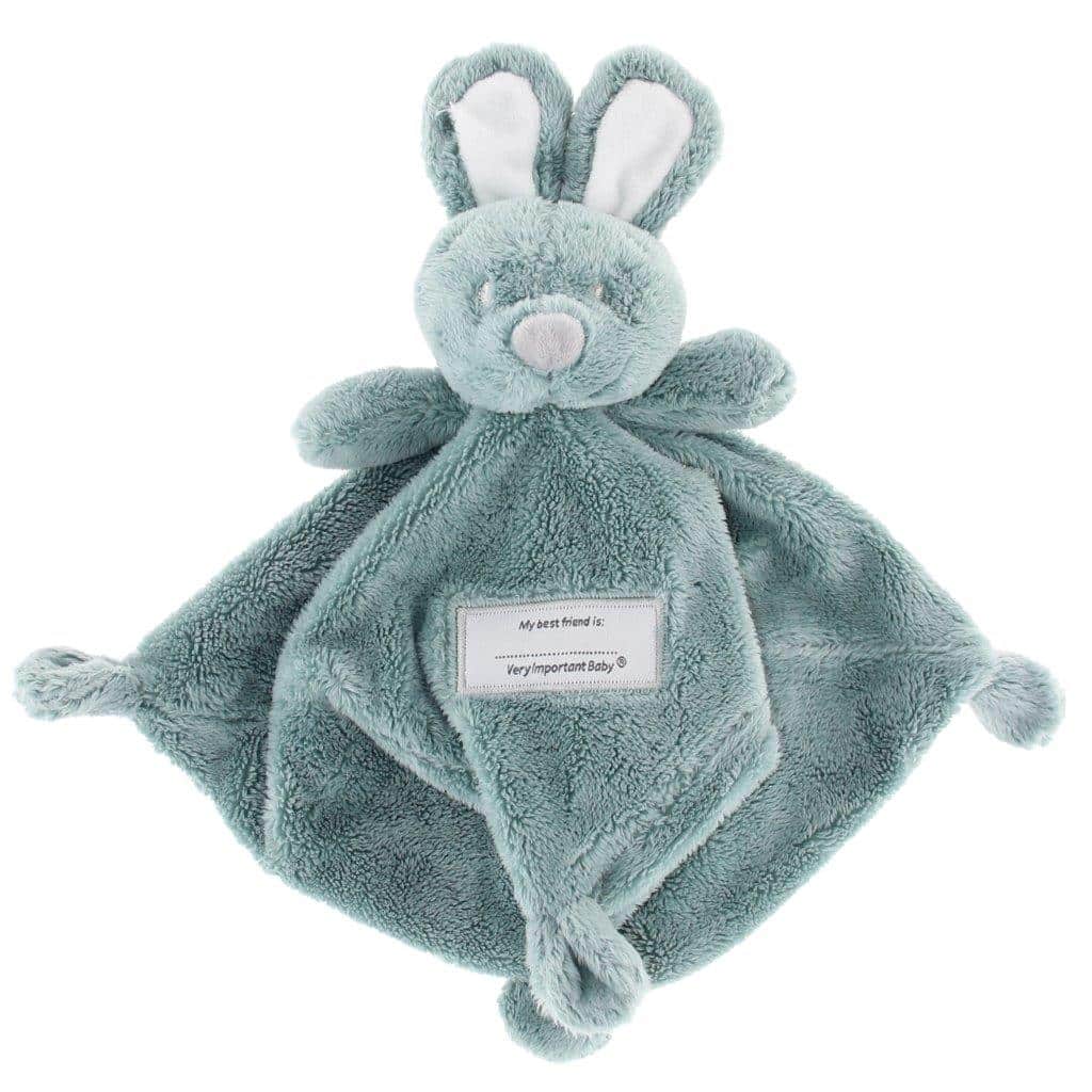 Pluche knuffeldoekje konijn mosgroen - 33 cm - 1 stuks Pluche knuffeldoekje konijn mosgroen - 33 cm - 1 stuks