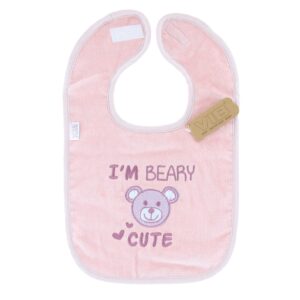 Slabber 'I'M BEARY CUTE' rose smoke - 1 stuks