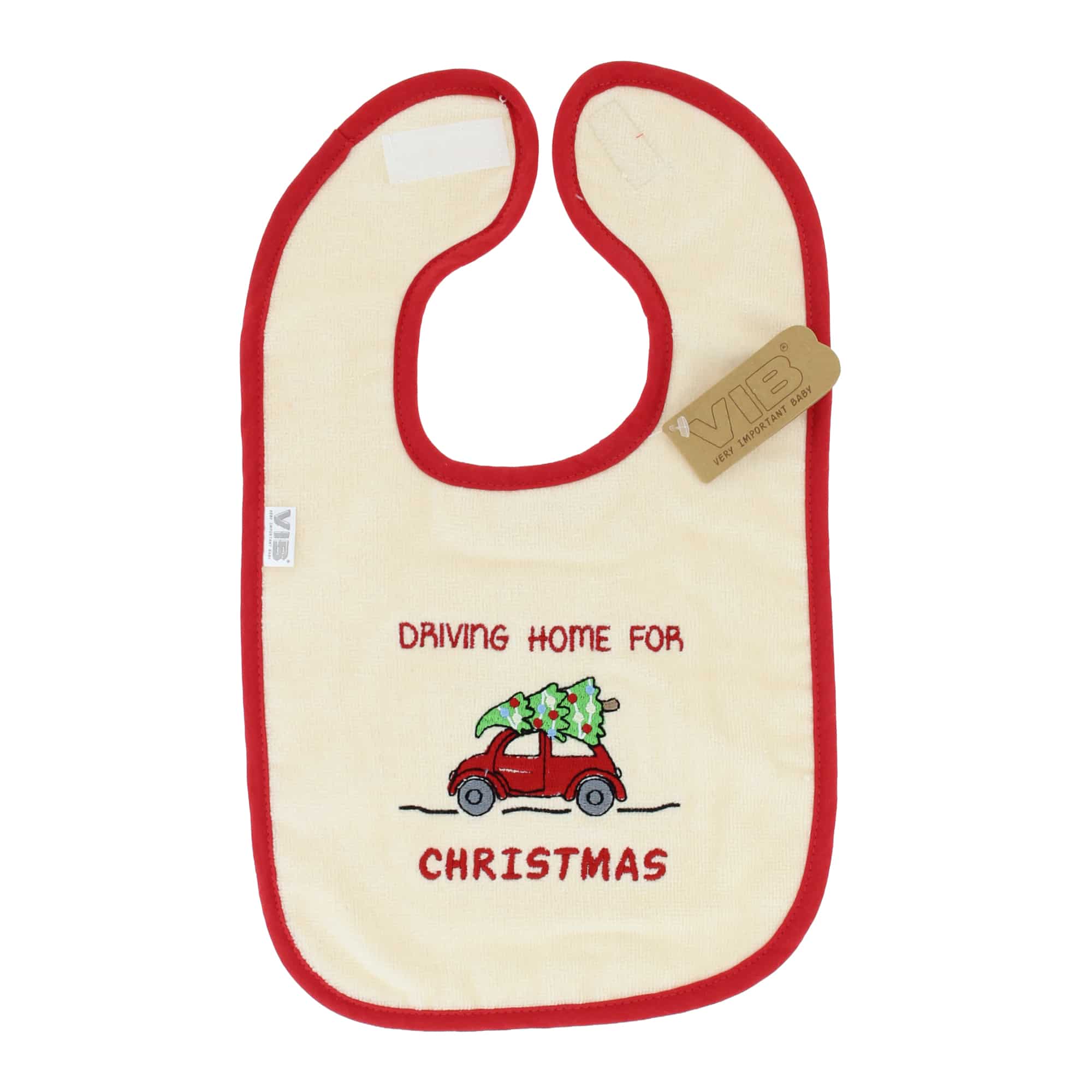 'Driving home for CHRISTMAS' beige-rood - 1 stuks 'Driving home for CHRISTMAS' beige-rood - 1 stuks