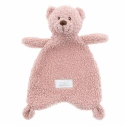 Pluche knuffeldoekje beer teddy rose smoke - 33 cm - 1 stuks