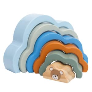 VIB® regenboogstapelaar beer - 12 cm x 2 cm x 11 cm - 1 stuks