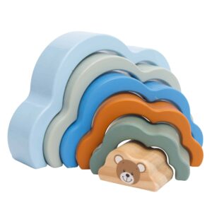 VIB® regenboogstapelaar beer - 12 cm x 2 cm x 11 cm - 1 stuks VIB® regenboogstapelaar beer - 12 cm x 2 cm x 11 cm - 1 stuks