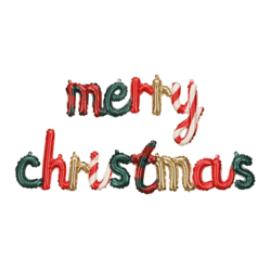 Script folieballon merry christmas - 143 x 25 cm