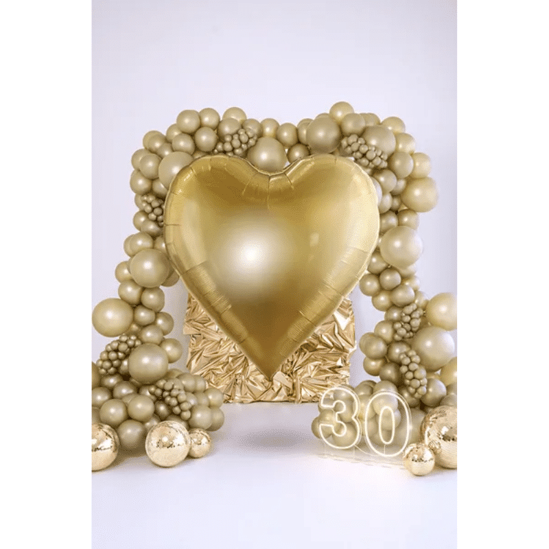 Folieballon hart rood XXL - 136 x 129 cm sfeer