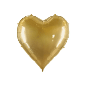 Folieballon hart goud XXL - 136 x 129 cm