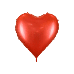 Folieballon hart rood XXL - 136 x 129 cm