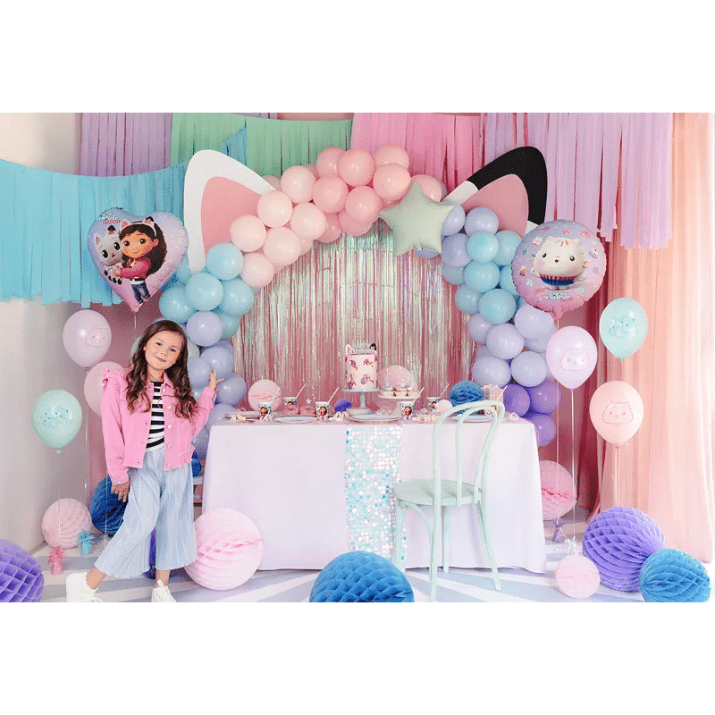 Latex ballonnen 'Gabby's Dollhouse' - mix pastelkleuren - sfeerfoto Latex ballonnen 'Gabby's Dollhouse' - mix pastelkleuren - sfeerfoto