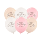 Latex ballonnen 'Happy Birthday to you' - pink mix
