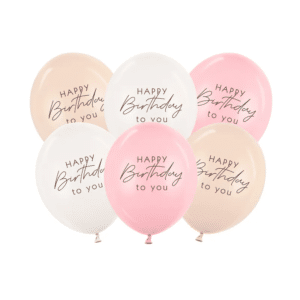 Latex ballonnen 'Happy Birthday to you' - pink mix Latex ballonnen 'Happy Birthday to you' - pink mix