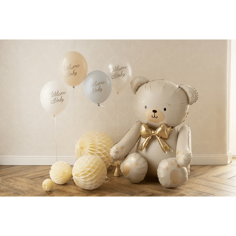 Latex ballonnen 'Welcome Baby' - mix pastelkleuren blauw/ wit sfeerfoto Latex ballonnen 'Welcome Baby' - mix pastelkleuren blauw/ wit sfeerfoto