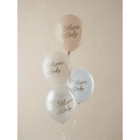Latex ballonnen 'Welcome Baby' - mix pastelkleuren blauw/ wit detail Latex ballonnen 'Welcome Baby' - mix pastelkleuren blauw/ wit detail