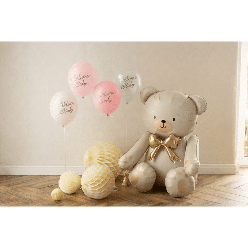 Latex ballonnen 'Welcome Baby' - mix pastelkleuren roze/ wit - sfeerfoto Latex ballonnen 'Welcome Baby' - mix pastelkleuren roze/ wit - sfeerfoto