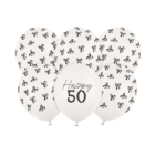 Latex ballonnen "50" of strikjes - pastel off white Latex ballonnen "50" of strikjes - pastel off white