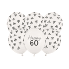 Latex ballonnen "60" of strikjes - pastel off white