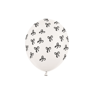 Latex ballonnen met strikjes - pastel off white Latex ballonnen met strikjes - pastel off white