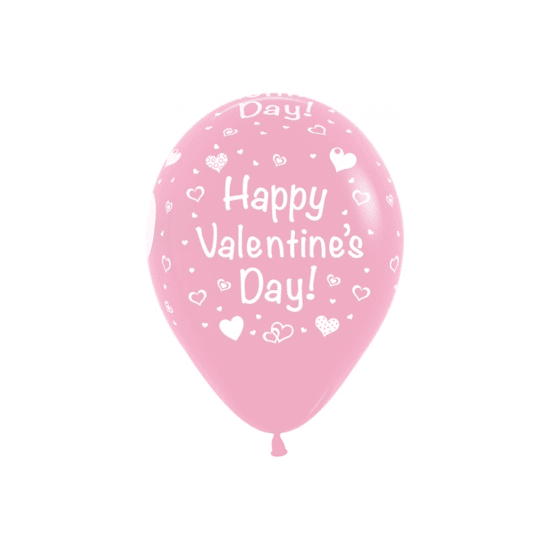 Latex ballonnen happy valentines day - licht roze Latex ballonnen happy valentines day - licht roze