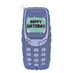 Folieballon telefoon happy birthday - 58 cm