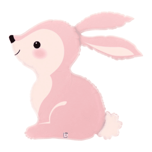 Folieballon pink bunny - 68 x 64 cm