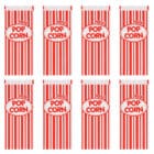 Set 8 papieren popcorn uitdeelzakjes - 30 x 13 x 8 cm