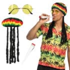 Set Rasta - muts, partybril en sigaret Set Rasta - muts, partybril en sigaret